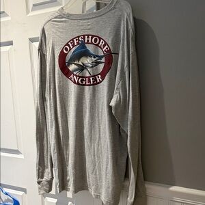 Offshore Angler Gray Long Sleeve Shirt women’s XL
